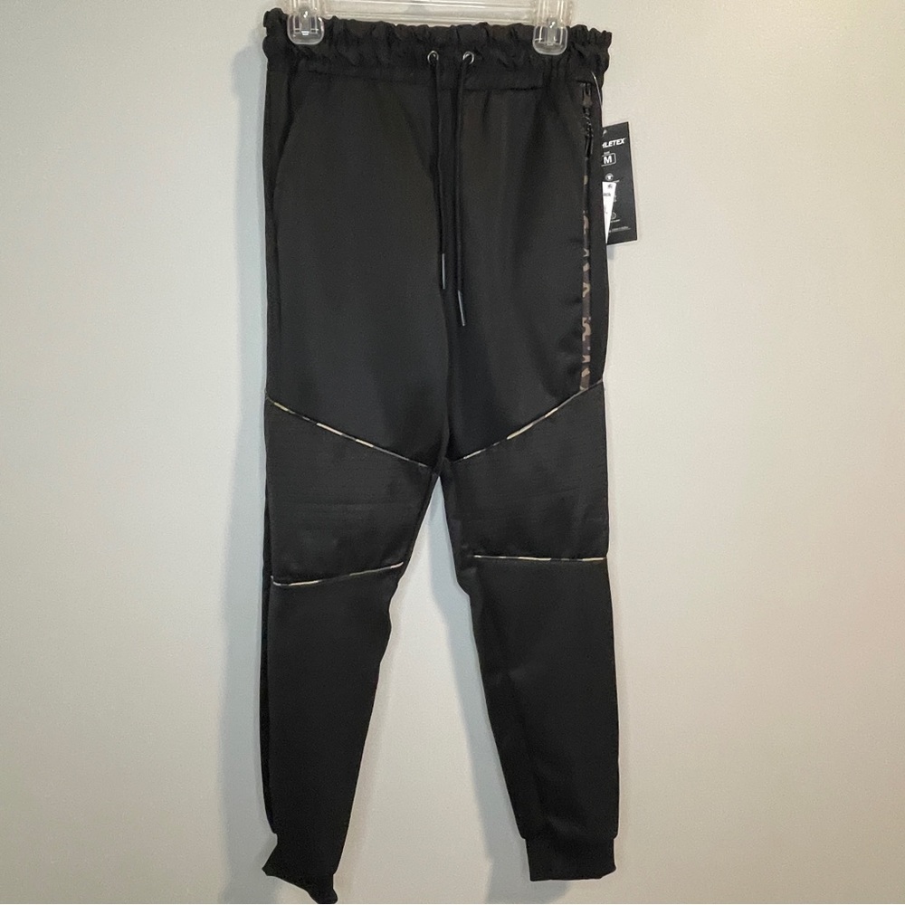 Athletex Black Joggers w/ Camo trim Size M
